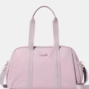 Kate Spade Lavender Smoke Carter nylon weekender & Cosmetic Pouch